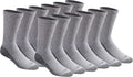 Dickies Men's Dri-tech Original Moisture Control Crew Socks, Available in M-xxl (6, 12, 18 Pairs)
