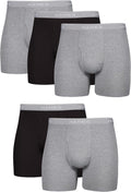 Hanes mens Underwear Boxer Briefs Pack, Cool & Breathable Cotton Moisture-wicking Underwear for Men, No Ride Up