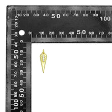 Load image into Gallery viewer, Clear CZ Gold Long Triangle Carrot Charm Pendant,Sku#LX849