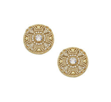 Load image into Gallery viewer, Large CZ Gold Filigree Style Round Charm, Sku#LX146