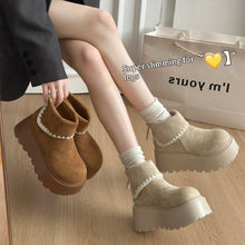 Load image into Gallery viewer, Women's Retro Height-Boosting Snow Boots - Lace-Up Winter Boots with Extra Padding