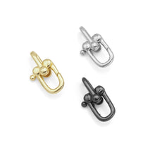 Load image into Gallery viewer, Silver Gold U shape Clasp, Sku#H335