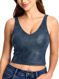 THE GYM PEOPLE Women’s Longline Sports Bra Wirefree Padded Medium Support Yoga Bras Gym Running Workout Tank Tops