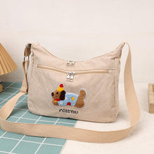 Load image into Gallery viewer, Retro Corduroy Tote Bag