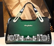 Load image into Gallery viewer, Studded Leather Tote Bag for Women – Diamond Encrusted Pillow Shape Shoulder Bag