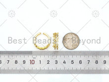 Load image into Gallery viewer, CZ Wave Line Shape Adjustable Ring, Sku#X253