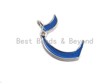 Load image into Gallery viewer, Enamel pave alphabet letter, Alphabet Charms, Initial Alphabet Letters, Custom Naming Pendants, Initial Letter c Pendant, 14x23mm,sku#B123