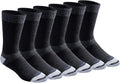 Dickies Men's Dri-tech Moisture Control Max Full Cushion Crew Socks, Available in M-xl (6, 12 Pairs)