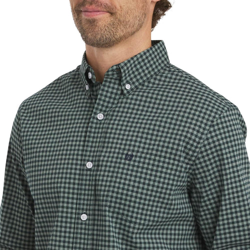 Chaps Men's Classic Fit Long Sleeve Button Down Stretch Poplin Casual Shirt