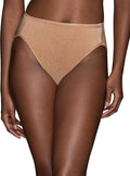 Vanity Fair Women's Illumination Hi Cut Panties, Silky Stretch & Satin Trim