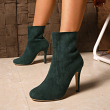 Load image into Gallery viewer, Women's Suede Pointed Toe High Heel Ankle Boots – Stiletto Dress Boots
