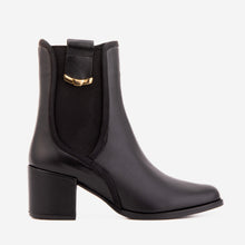 Load image into Gallery viewer, The Kensington Black Leather Block Heel Women’s Mid-Calf Boot