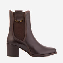 Load image into Gallery viewer, The Kensington Brown Leather Block Heel Women’s Mid-Calf Boot
