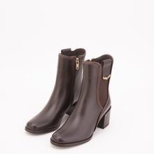 Load image into Gallery viewer, The Kensington Brown Leather Block Heel Women’s Mid-Calf Boot