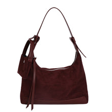Load image into Gallery viewer, Retro Suede Dumpling Crossbody Shoulder Bag – Versatile Casual Handbag for Women | Coffee, Khaki, Black, Red, Brown