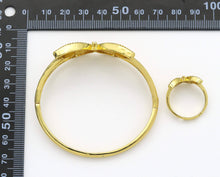Load image into Gallery viewer, CZ Butterfly Adjustable Bracelet and Rings, Sku#X322