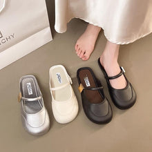 Load image into Gallery viewer, Elegant PVC Semi-Slipper Mule Shoes for Women | Lightweight Non-Slip Everyday Flats