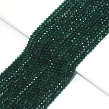 Load image into Gallery viewer, Emerald Jade Round Faceted Beads, 2mm/3mm, Sku#U1501