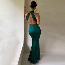 Load image into Gallery viewer, Sexy Solid Color Slim Sleeveless Backless Dress Women