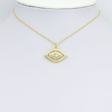 Load image into Gallery viewer, Gold Silver CZ Evil Eye Charm Pendant,Sku#LX850