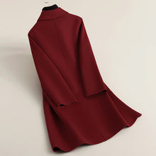 Load image into Gallery viewer, New Chinese-style Red Oversized Double-faced Wool Coat