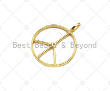 Load image into Gallery viewer, CZ Micro Pave Peace Symbol Pendant/Charm,sku#ML42