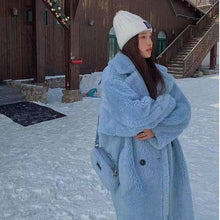 Load image into Gallery viewer, Womens Long Cashmere-Like Coat