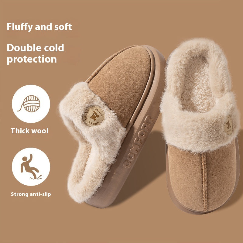 Plush Fleece Slippers for Women & Men | Winter Warm Indoor House Shoes with Non-Slip Sole