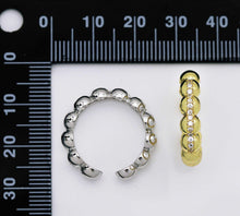 Load image into Gallery viewer, CZ Round Ball Adjustable Ring, Sku#X346