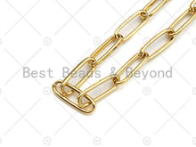 Load image into Gallery viewer, Gold Finish 18 Large Paperclip Link Necklace