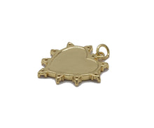 Load image into Gallery viewer, CZ Pave Mother of Pearl Spike Heart Charm, Sku#L713