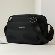 Load image into Gallery viewer, Women's Casual Multi-Compartment Crossbody Bag – Fabric Shoulder Bag with Patchwork Detail