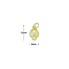 Load image into Gallery viewer, Cute CZ Skull Head Charm Pendant, Sku#LK1155