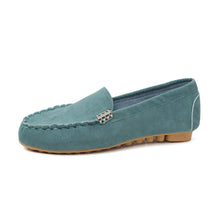 Load image into Gallery viewer, Women's Round-Toe Slip-On Flats | PU Leather Casual Pea Shoes
