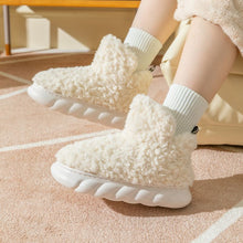 Load image into Gallery viewer, Unisex Waterproof Heeled Plush Cotton Slippers | Indoor Outdoor EVA Sole