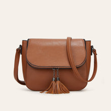 Load image into Gallery viewer, European And American-style Fashionable Flip-top Saddle Bag With Tassels