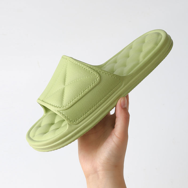 Women's Plaid EVA Slide Slippers | Lightweight Open-Toe Bathroom Sandals