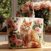 Load image into Gallery viewer, Quilted Digital Print Tote Bag - High Capacity Women's Shoulder Bag with Embroidery