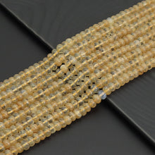 Load image into Gallery viewer, 5x8mm Rondelle Smooth Yellow Quartz Beads, Sku# U1915