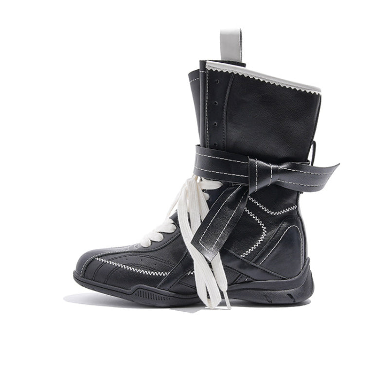 Vintage Leather Dr. Martens-Style Height-Increasing Boots