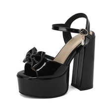 Load image into Gallery viewer, Women's Chunky Heel Peep-Toe Platform Sandals - Buckle Closure Casual Heels