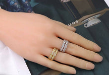 Load image into Gallery viewer, CZ Pave Chunky Chain Link Ring, Sku#B208