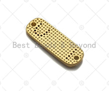 Load image into Gallery viewer, I Love you  Connector, Pink Mother-of-pearl Bar Connector , Cubic Zirconia Pendant, Gold Tone,10x27 mm, Sku#LK75