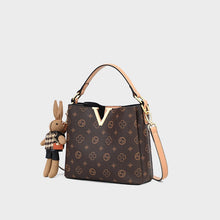 Load image into Gallery viewer, Women's Printed Bucket Shoulder Bag – Streetwear Commuter Bag with Zipper Pocket