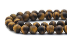 Load image into Gallery viewer, Matt Genuine Yellow Tiger Eye Round Smooth Beads, Sku#UA288
