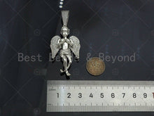 Load image into Gallery viewer, CZ Micro Pave Large Prayer Angel Shape Pendant/Charm, sku#L491