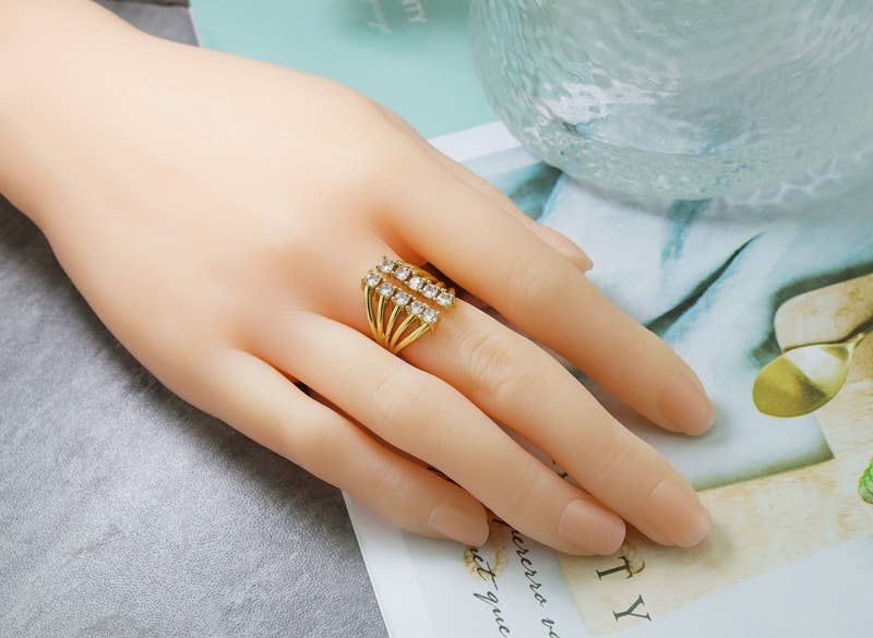 Colored CZ Ballon Ring, Sku#B144