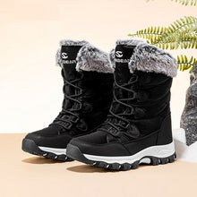 Load image into Gallery viewer, Women's Faux Fur Winter Snow Boots - Warm Mid-Height Soft Sole Casual Boots