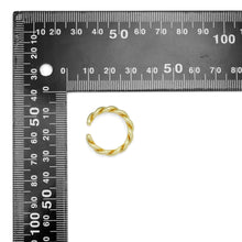 Load image into Gallery viewer, Gold Silver Twisted Adjustable Ring, Sku#A287