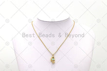 Load image into Gallery viewer, Enamel Colorful Evil Eye On Hand Shape Pendant, SKU#Y550